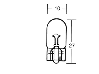 Glhlampe 6V 3W 2.1 X 9.5 10Stk -