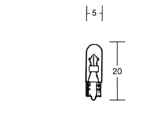 Glhlampe 12V 1.2W W2 X 4.6 10Stk -