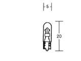 Glhlampe 12V 1.2W W2 X 4.6 10Stk -