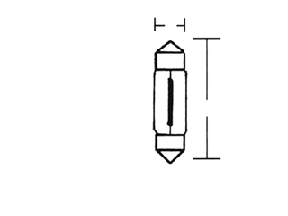 Soffitten 6V 3W 8 X 28 10Stk -