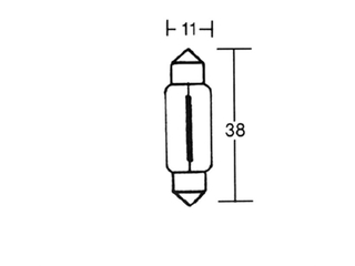 Soffitten 6V 10W 11 X 38 10Stk -