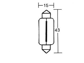 Soffitten 6V 15W 15 X 43 10Stk -