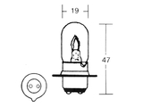 Glhlampe 6V 25/25W P15D 1 Stk -