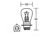 Glhlampe 12V 35/35W P15Fl -