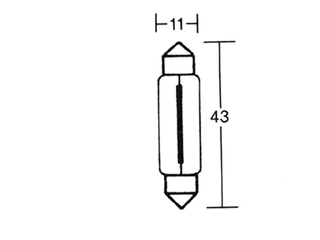 Soffitten 12V 5W 11 X 43 10Stk -