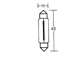 Soffitten 12V 5W 11 X 43 10Stk -