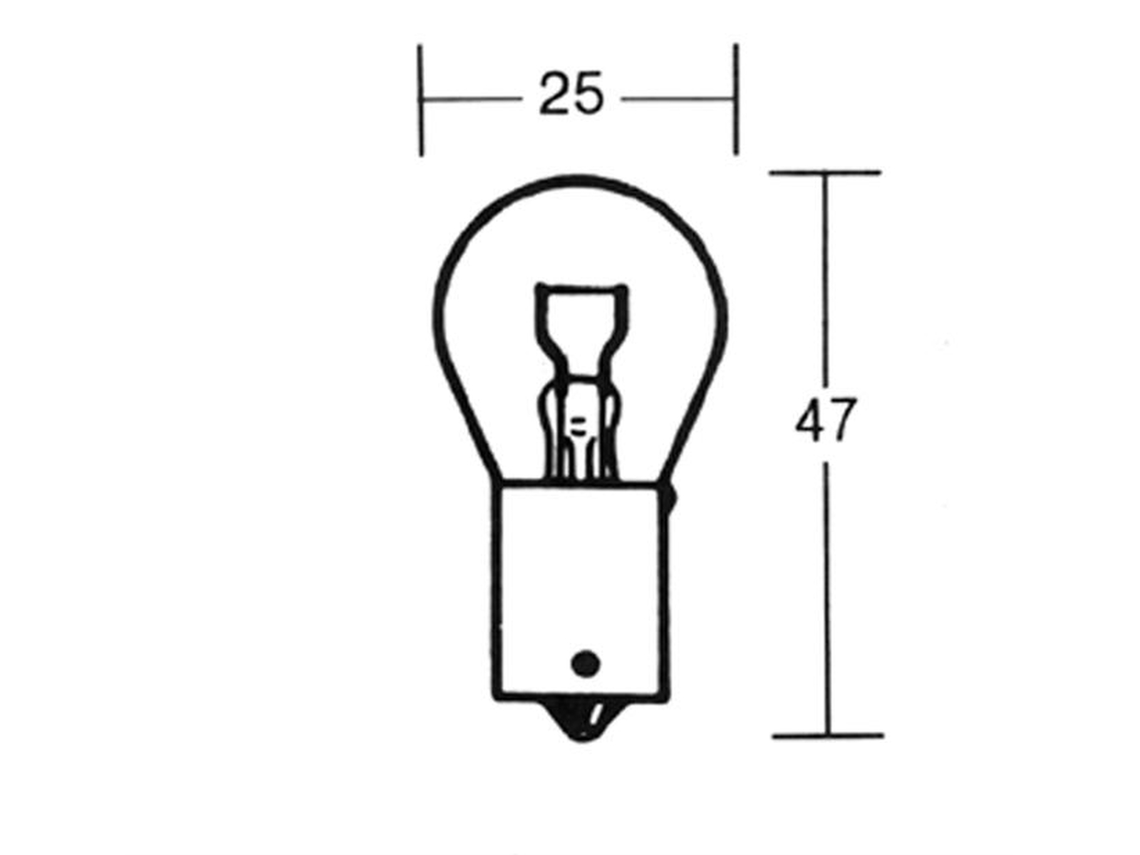 Glühlampe 12V 21W Ba15S Groß 10Stk -