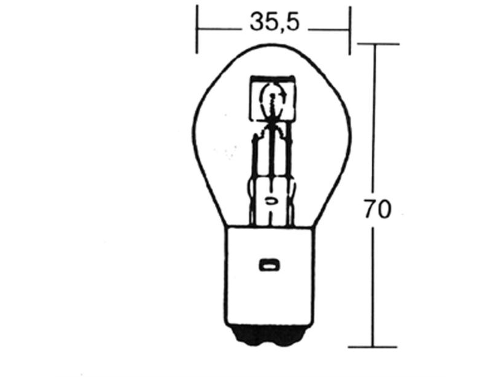 Glühlampe 12V 35/35W Ba20D - HALOGEN