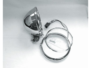 Lampengehuse Komplett Mit Ring - CHROM, H4, 5 3/4 *2,54cm