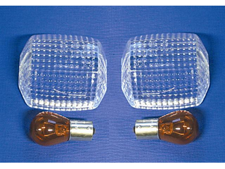 Blinkerglas Klar, Birne Orange, Paar - 23048-1054 (wie 75801300)